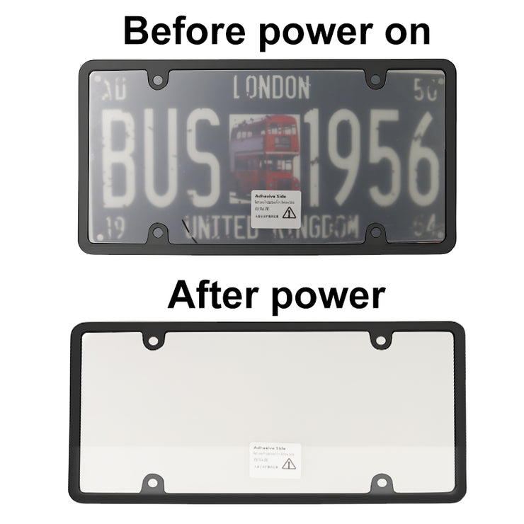 1 pack US Standard 30*15Mm License Plate Cover Electric Smart Dimming Film Blur Vanish Licence Plate Hider With Remote