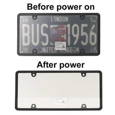 2 pack US Standard 30*15Mm License Plate Cover Electric Smart Dimming Film Blur Vanish Licence Plate Hider With Remote