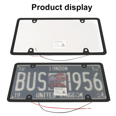 1 pack US Standard 30*15Mm License Plate Cover Electric Smart Dimming Film Blur Vanish Licence Plate Hider With Remote
