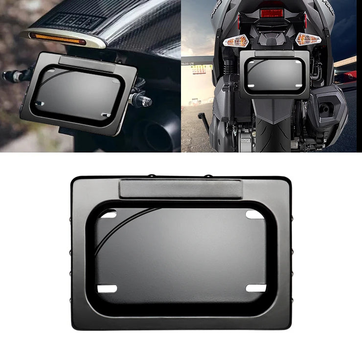 1 Pack Smart Electric Retractable Curtain Motorcycle License Plate Number Hiders Motorcycle License Plate Hide Electric