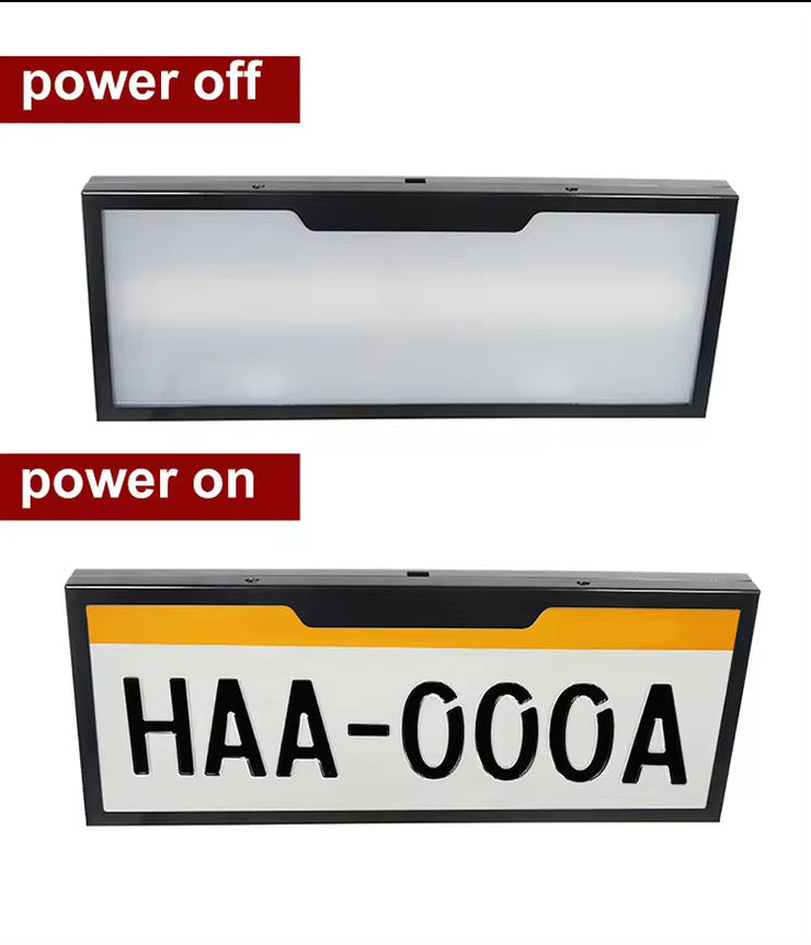 1 pack Car Vanish Plate Ecuador Transparent Smart Dimming Film License Plate Holder Electric License Plate Hider