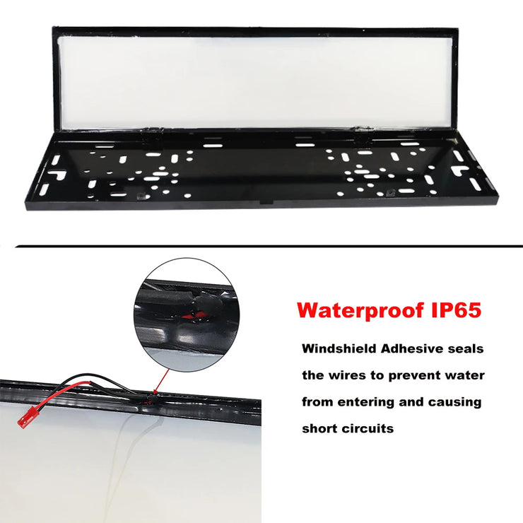 Universal Privacy Screen Stainless Steel Switzerland Car Euro Russian Size Remote Control Electric Car License Plate Frame