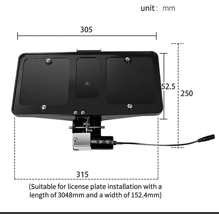 Usa Car Electric Flip License Plate Cover Front Bumper Retractable License Plate Holder