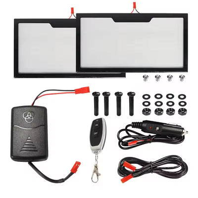 1 pack Front Rear USA Adjustable License Plate Cover Dimming Film License Plate Hide