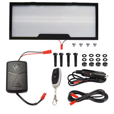 1 pack Car Vanish Plate Ecuador Transparent Smart Dimming Film License Plate Holder Electric License Plate Hider