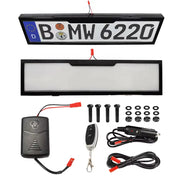 Universal Privacy Screen Stainless Steel Switzerland Car Euro Russian Size Remote Control Electric Car License Plate Frame