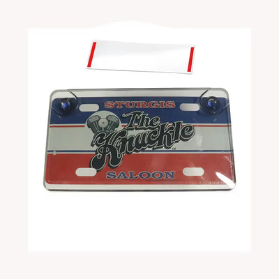 Plastic transparent motorcycle license plate frame with display function