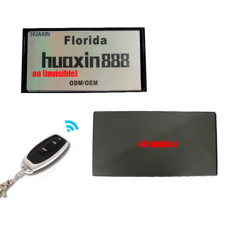 1 pack Number Smart Film License Plate Fog Licensed Vanish Plate Black