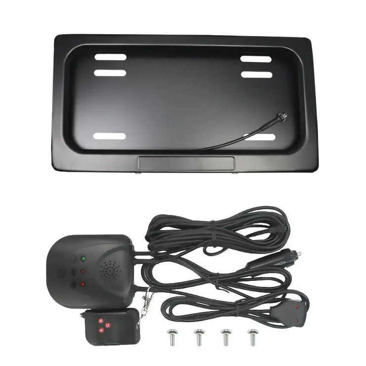 1 Pack US standard electric license plate frame hide-away shutter license plate cover electric smart License Plate holder