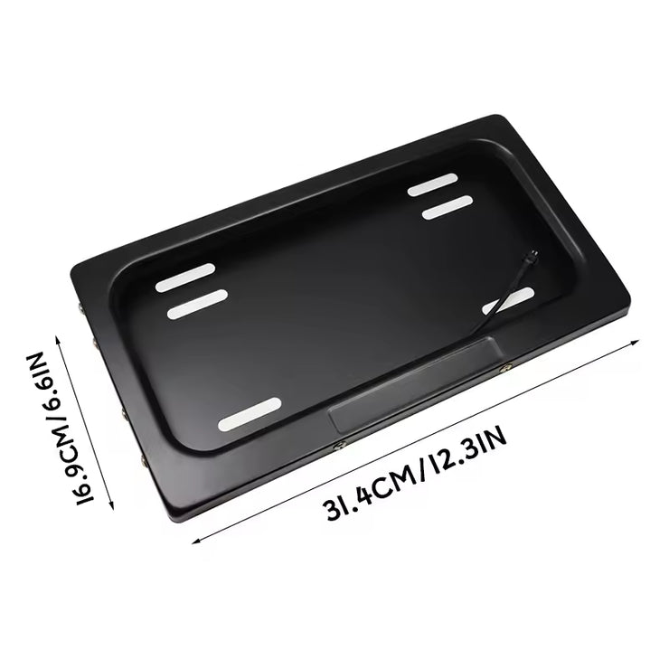 1 pack Electric Retractable Curtain Car License Plate Frame Bracket Flipper with Remote Plate Flipper Car For US License