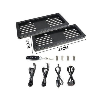 License Plate Holder Custom Logo Functional Electronic License Plate Holder With Remote