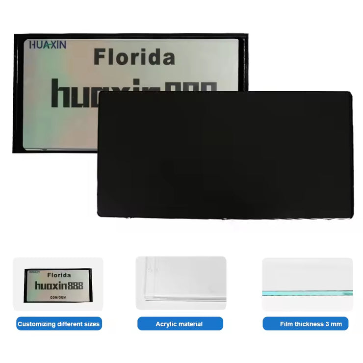 1 pack Number Smart Film License Plate Fog Licensed Vanish Plate Black