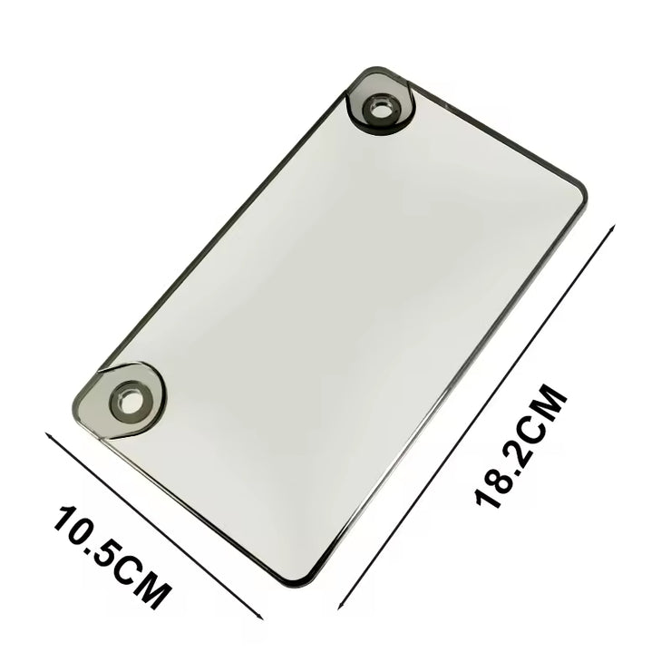 Plastic transparent motorcycle license plate frame with display function