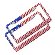Crystal Diamond Car License Plate Frame Holder Stainless Steel Bling Rhinestone Car Plate Holder License Plate Frame