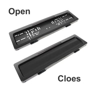 1 pack Custom Car European Number Plate Frame Electric Roller Shutter License Plate