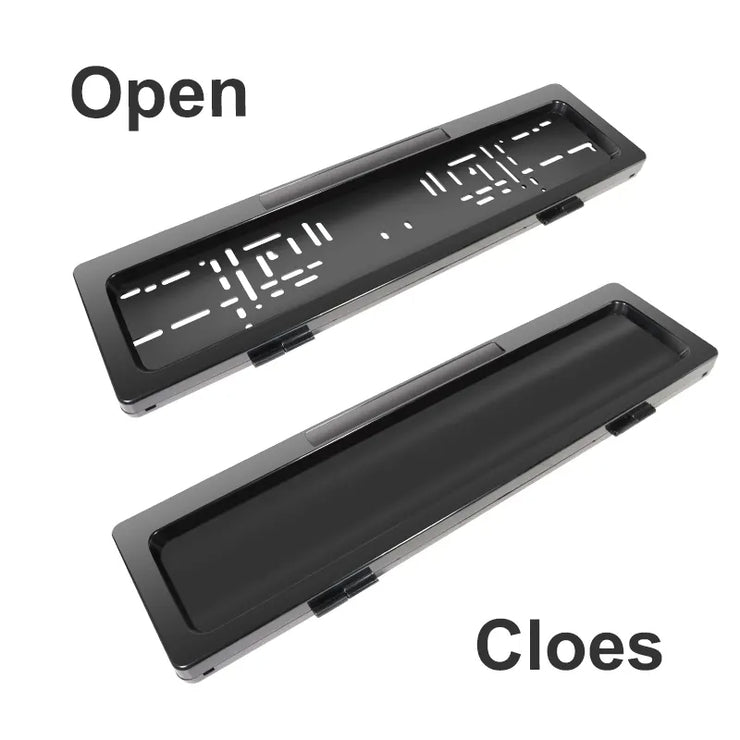 1 pack Custom Car European Number Plate Frame Electric Roller Shutter License Plate