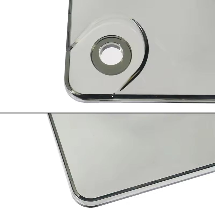 Plastic transparent motorcycle license plate frame with display function
