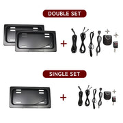 2 Pack US Standard Electric Retractable Curtain Car License Plate Cover Stealth US License Plate Curtain