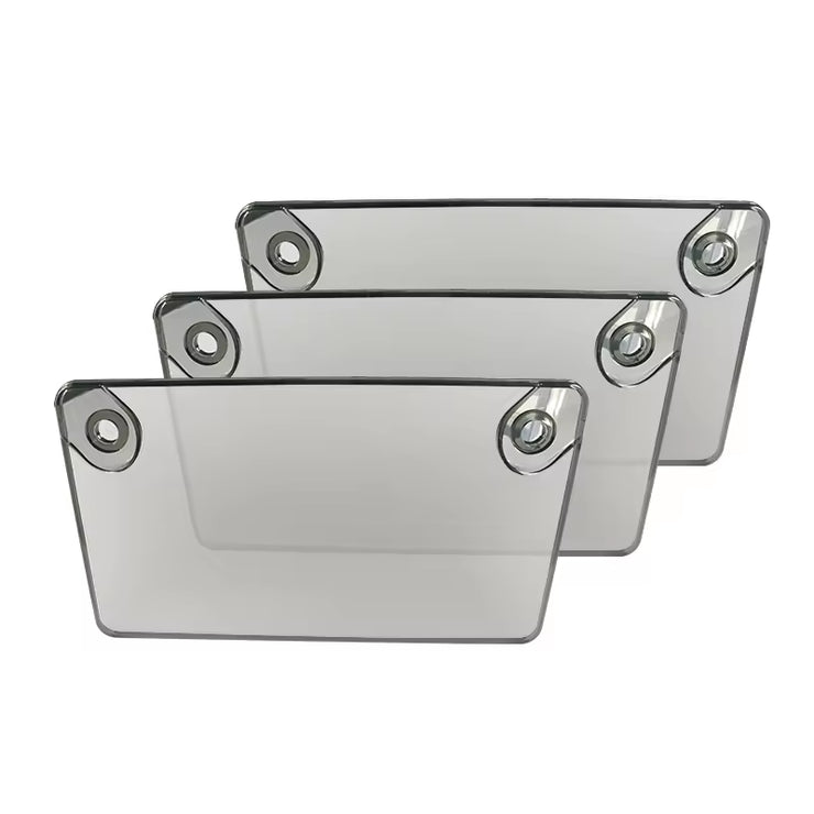 Plastic transparent motorcycle license plate frame with display function
