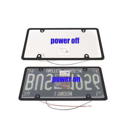 Custom North American Car License Plate PDLC Cover Plate Licens Hider With Remote