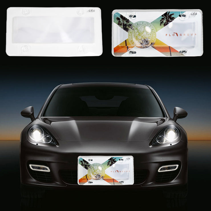 USA and Canada Unbroken Transparent Plastic Car Number License Plate Holder